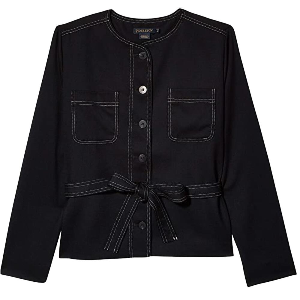 Pendleton Dorset Jacket Ultra 9 Stretch Black Contrast Stitching Virgin Wool 4P